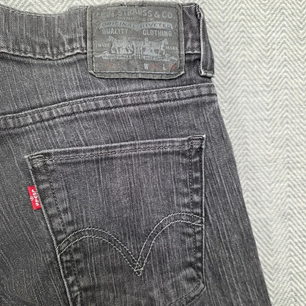 Levis‎ 511 Skinny Jeans Mens 32x34 Faded Black Dark Gray Denim Pants
